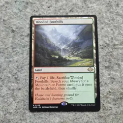 Wooded Foothills Modern Horizons 3 Regular MTG Fetch Land Card LP - Image 1