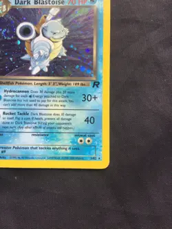 Pokemon Cards: Team Rocket 1st Edition Rare Holo: Dark Blastoise 3/82 - Image 5