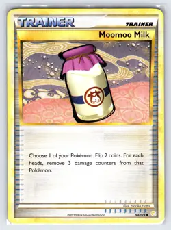 Moomoo Milk 94/123 2010 HeartGold & SoulSilver Pokemon Card Trainer - Vlp - Image 1