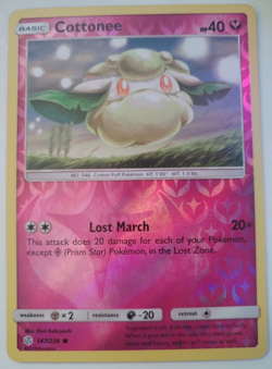 147/236 Cottonee Common Reverse Holo: Pokemon Trading Card Game Cosmic Eclipse - Image 1