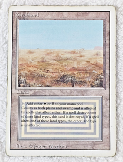 MTG Revised Dual Land Scrubland LP Reserved List 1994 Original Magic VTG - Image 1