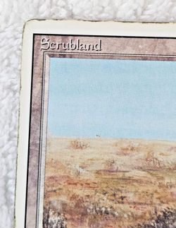 MTG Revised Dual Land Scrubland LP Reserved List 1994 Original Magic VTG - Image 2