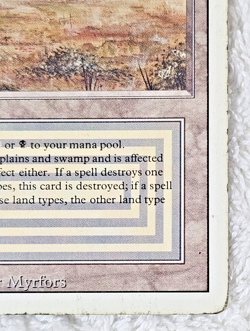 MTG Revised Dual Land Scrubland LP Reserved List 1994 Original Magic VTG - Image 4