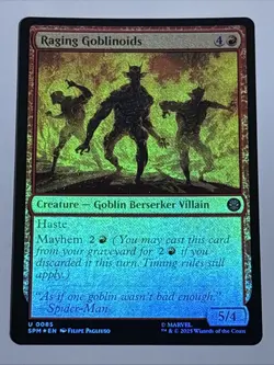 MTG Universes Beyond: Spider-man Raging Goblinoids Foil 0085 NM - Image 1
