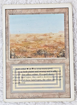 MTG Revised Dual Land Scrubland LP Reserved List 1994 Original Magic VTG - Image 1