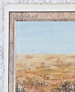 MTG Revised Dual Land Scrubland LP Reserved List 1994 Original Magic VTG - Image 2