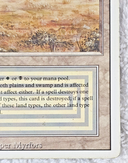 MTG Revised Dual Land Scrubland LP Reserved List 1994 Original Magic VTG - Image 4