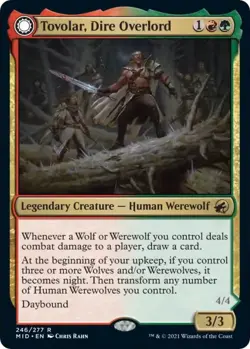 1x Tovolar, Dire Overlord - Innistrad: Midnight Hunt - NM - German MTG Werewolf - Image 4