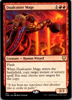 Dualcaster Mage R Commander Legends CMR Creature - Human Wizard Normal 412 - Image 1