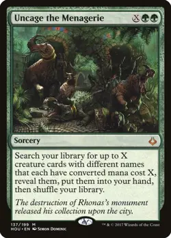 Uncage the Menagerie - Hour of Devastation - 137/199 - MTG - LP - Mythic - Image 1