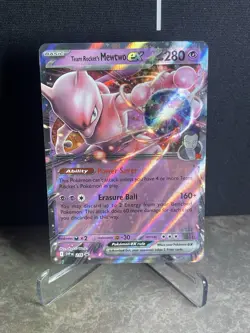 Pokemon TCG Team Rocket's Mewtwo ex SVP 216 Black Star Promo English NM - Image 1
