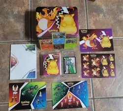 Pokemon TCG Fall 2021 Collectors Chest Tin Lunchbox Promos Mini Binder Stickers+ - Image 1