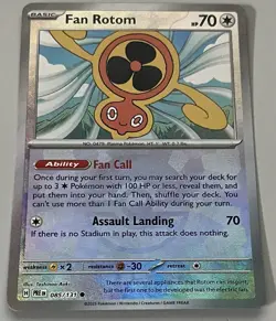 Pokemon Prismatic Evolutions Fan Rotom #085PBALL Basic Reverse Holo #085/131 - Image 1
