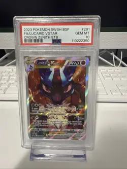 Pokemon Lucario VSTAR SWSH291 Crown Zenith Holo Black Star Promo TCG 2023 PSA 10 - Image 1