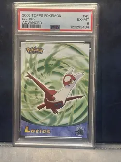 2003 TOPPS POKEMON ADVANCED LATIAS #45 NON-HOLO PSA 6 - Image 1