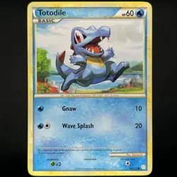 Pokemon TCG HeartGold & SoulSilver Totodile Non Holo Common 86/123 LP - Image 1