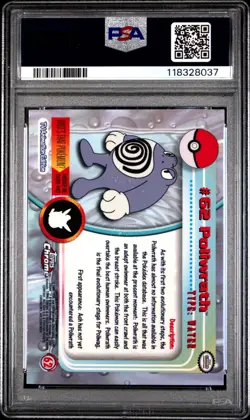 2000 Topps Chrome Pokemon T.V. Poliwrath #62 Pokemon T.V. PSA 9 - Image 2