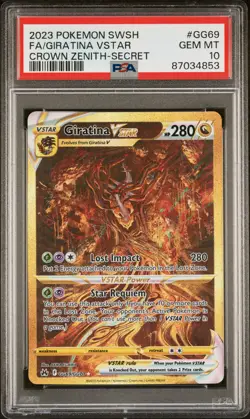 2023 POKEMON SWORD & SHIELD CROWN ZENITH SECRET FULL ART/GIRATINA VSTAR PSA 10 - Image 1