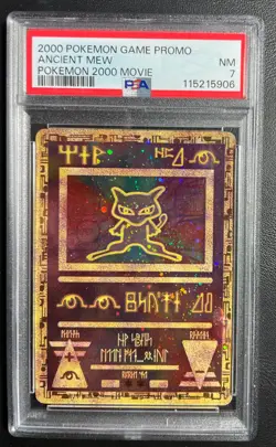 2000 Pokemon Movie Promo Ancient Mew Holo PSA 7 NM - Image 1