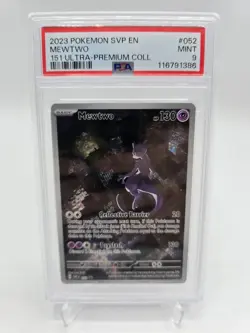 🔥 2023 Pokemon SVP EN Mewtwo #052 - PSA 9 MINT - 151 UPC Promo 🔥 - Image 1