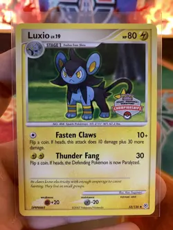Pokemon Diamond & Pearl Luxio 52/130 State Province Territory Championships - NM - Image 2