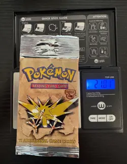 21.01g HEAVY! 1999 Pokemon Fossil Pack - Factory Sealed (Unopened) ZAPDOS - Image 1