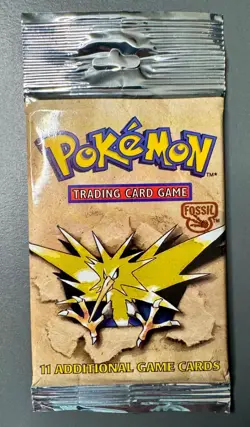 21.01g HEAVY! 1999 Pokemon Fossil Pack - Factory Sealed (Unopened) ZAPDOS - Image 3