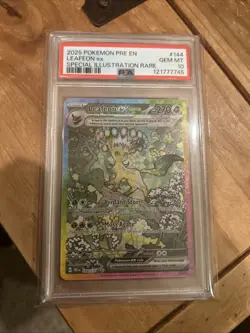 2025 Pokemon Prismatic Evolutions Leafeon ex SIR 144/131 PSA 10 - Image 1