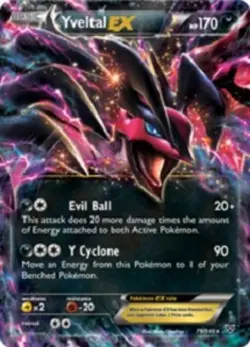 Yveltal-EX - 79/146 - Rare Holo EX LP, English Pokemon XY Base Set - Image 1