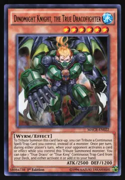 Dinomight Knight, the True Dracofighter - Maximum Crisis - Yu-Gi-Oh! - NM - FOIL - Image 1