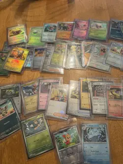 45 bulk pokeball pokemon cards from prismatic and white flare and black bol - Image 1