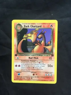 Pokemon Cards: Team Rocket 1st Edition Rare: Dark Charizard 21/82 - Image 1