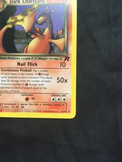 Pokemon Cards: Team Rocket 1st Edition Rare: Dark Charizard 21/82 - Image 4