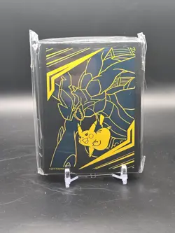 New Sealed Pikachu & Zekrom Pokemon Team Up Sun & Moon Card Sleeves 65 Count - Image 1