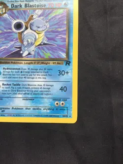 Pokemon Cards: Team Rocket 1st Edition Rare: Dark Blastoise 20/82 - Image 4