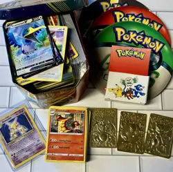 Vintage Lot Pokemon Card Bar 24K Gold Plated 1999 Burger King Plus More! Cards - Image 1