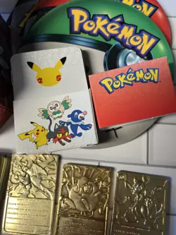 Vintage Lot Pokemon Card Bar 24K Gold Plated 1999 Burger King Plus More! Cards - Image 4