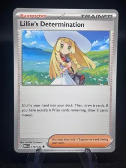Lillie’s Determination 119/132 Mega Evolution Non Holo NM Card Pokemon Trainer - Image 1