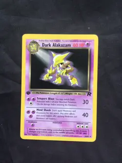 Pokemon Cards: Team Rocket 1st Edition Rare: Dark Alakazam 18/82 - Image 1