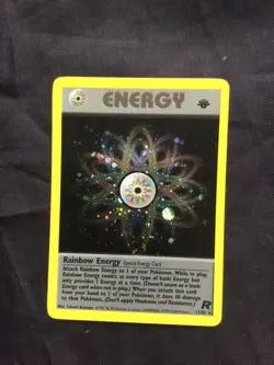Pokemon Cards: Team Rocket 1st Edition Rare Holo: Rainbow Energy 17/82 - Image 1