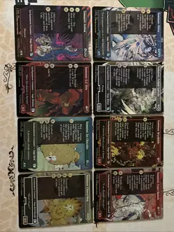 Final Fantasy Magic The Gathering Borderless Foil Summon Card Lot 8x Cards - Image 1