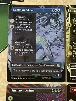 Final Fantasy Magic The Gathering Borderless Foil Summon Card Lot 8x Cards - Image 2