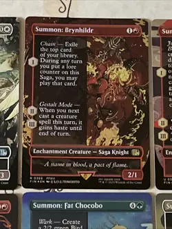 Final Fantasy Magic The Gathering Borderless Foil Summon Card Lot 8x Cards - Image 4