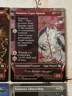 Final Fantasy Magic The Gathering Borderless Foil Summon Card Lot 8x Cards - Image 5