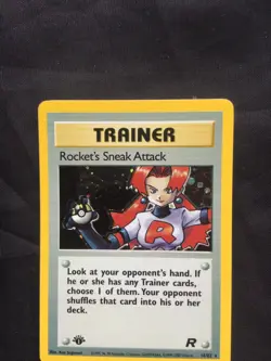 Pokemon Cards: Team Rocket 1st Edition Rare Holo: Rocket's Sneak Attack 16/82 - Image 2