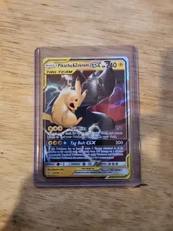 Pokemon Pikachu & Zekrom GX Holo Ultra Rare Card 33/181 Mint Condition - Image 1