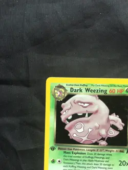 Pokemon Cards: Team Rocket 1st Edition Rare Holo: Dark Weezing 14/82 - Image 3
