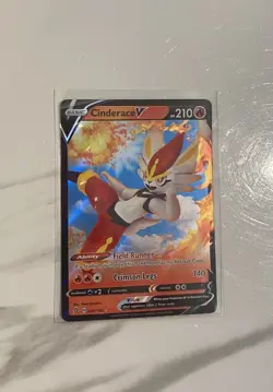 Cinderace V Ultra Rare Rebel Clash 035/192, NM Pokemon Card - Image 1