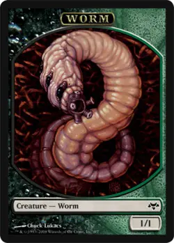 Worm Token ~ Moderately Played Eventide MTG Magic UltimateMTG Multi-Color Card - Image 1