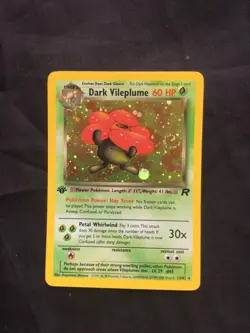 Pokemon Cards: Team Rocket 1st Edition Rare Holo: Dark Vileplume 13/82 - Image 1